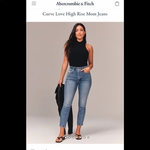 ABercrombie curve love mom jeans